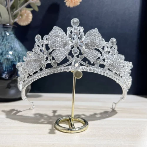 Sparkling Silver Crown Multi Shape Rhinestone Bridal Crown Jewelry Tiara Formal Occasion Hair Accessories