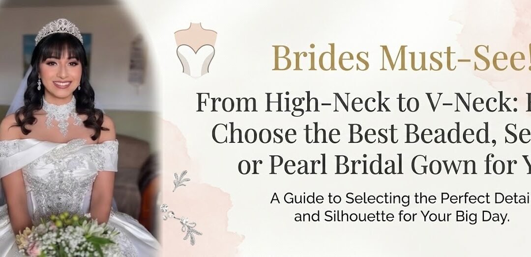 Brides Must-See! From High-Neck to V-Neck: How to Choose the Best Beaded, Sequin, or Pearl Bridal Gown for You
