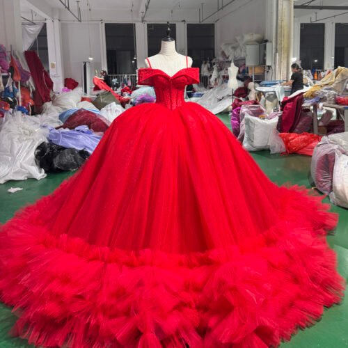Quinceanera Dress Ball Gown Beaded Design (Customer Link)