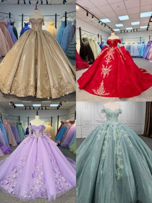 Quinceanera Dress Ball Gown Beaded Design (Customer Link for 4 Dresses - 70% Deposit)