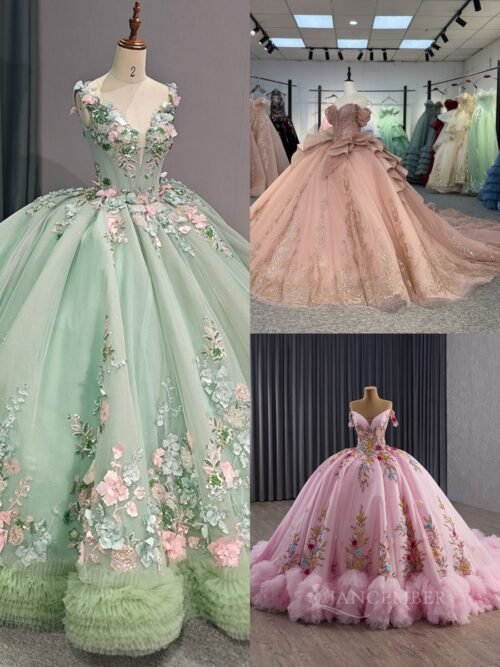 Quinceanera Dress Ball Gown Beaded Design (Customer Link for 3 Dresses)