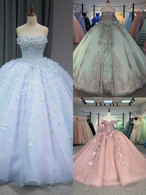 Quinceanera Dress Ball Gown Beaded Design (Customer Link for 3 Dresses)