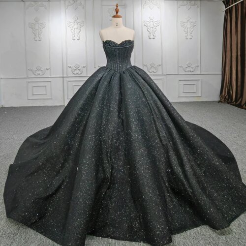 Quinceanera Dresses Ball Gown Flower Vestidos De 15 Años Black Sweetheart Beading Evening Party Dress 2022 DY9991 Bar Mitzvah