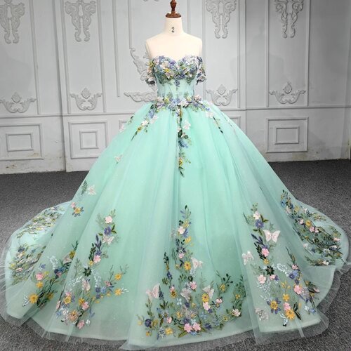 Quinceanera Dresses Lace Ball Gown Sweetheart Evening Dresses