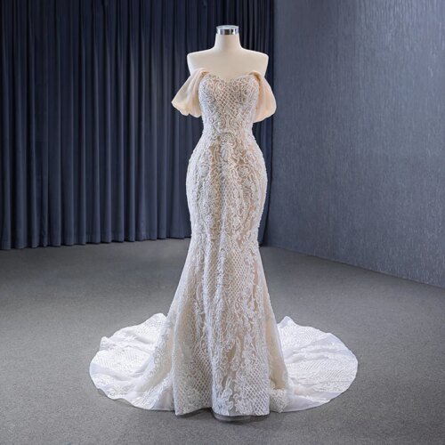 Boho 2023 Wedding Dress Organza Mermaid Sweetheart Wedding Dresses RSM231073 Embroidery Vestidos Elegantes Para Mujer