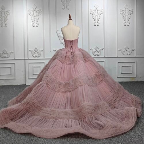 JANCEMBER Quinceanera Dresses Organza Pink Vestidos De 15 Quinceanera