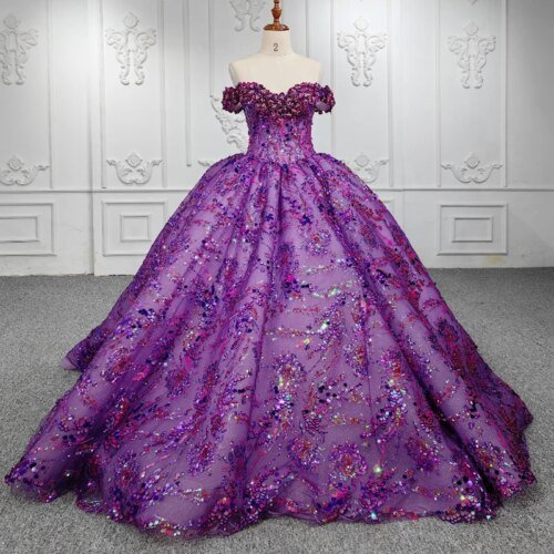 JANCEMBER Quinceañera Dresses Ball Gown Vestidos De 15 Años Purple Sequined Beading DY6522 Evening Party Dresses Bar Mitzvah