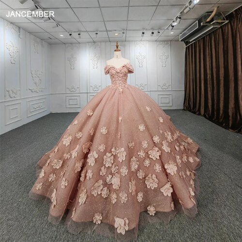 Quinceanera Dresses Ball Gown Flower Vestidos De 15 Años Pink Sweetheart pearls DY9939 Evening Party Dress 2022 Bar Mitzv