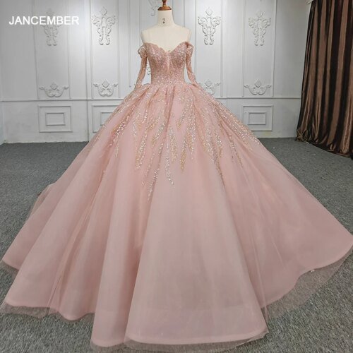 Exquisite Evening Dresses 2022 Organza Ball Gown Sweetheart Long One-Piece Dress Gown Beading Sequined DY9952 Vestidos De Noite