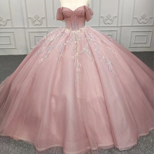 JANCEMBER Gorgeous Quinceanera Dresses Organza Ball Gown Sequined 2023 Pink Sweetheart DY9918 Vestido 15 Quinceañera Bar Mitzvah