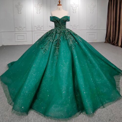 Quinceanera Dresses Ball Gown Sequined Vestidos De 15 Años Green Sweetheart Beading DY9957 Evening Party Dress 2022 Bar Mitzvah