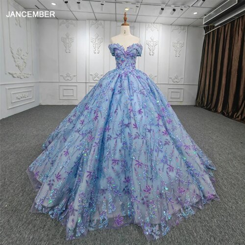 Quinceanera Dresses Ball Gown Flower Vestidos De 15 Años Blue Sweetheart Flower Beading DY9958 Evening Party Dress bar mitzvah