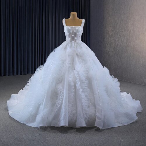 Simple Dresses For Women 2023 Organza Ball Gown Square Collar Wedding Gown For Bride 2023 Beading RSM231015 Vestidos De Novia
