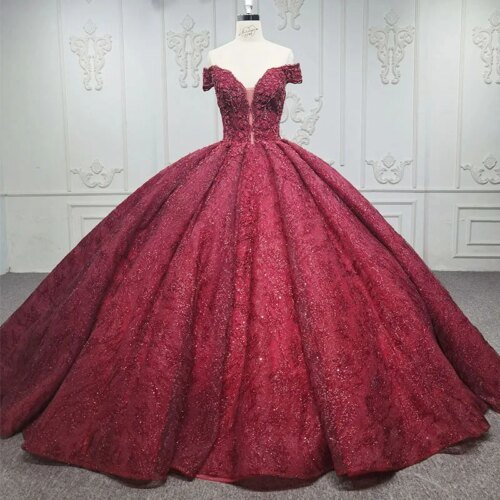 Quinceanera Dresses Ball Gown Flower Vestidos De 15 Años Red Sweetheart Flowers Beading DY9898 Evening Party Dress bar mitzvah