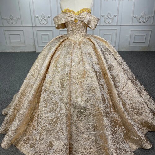 JANCEMBER Luxury Quinceanera Dresses Satin Ball Gown Appliques 2023 Gold Sweetheart DY6556 Vestidos De Xv