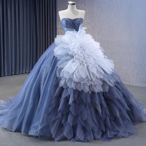 Stylish Evening Dress Tulle Ball Gown Sweetheart Party Gowns RSM231088 Flowers Gece Elbiseleri